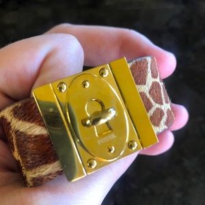 Fossil Giraffe Pattern Cuff Bracelet